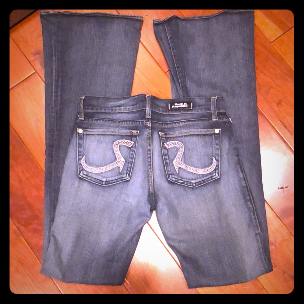 Rock & Republic Roth Jeans - Rhinestone - 27